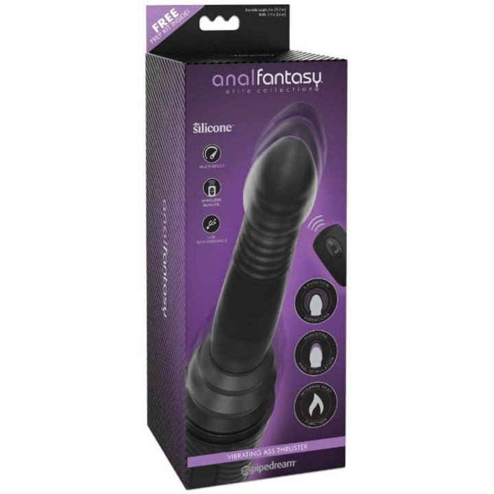 Vibrating Silicone Anal Thruster with Suction Cup - Anal Toys