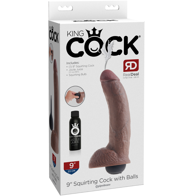 Boxed packaging for squirting realistic dildo