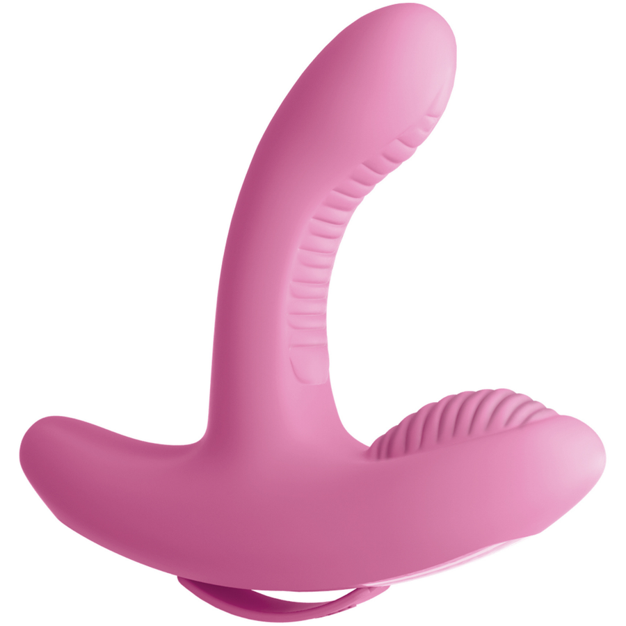 Threesome Rock N Grind Silicone Rechargeable Vibrator With Remote Control Image