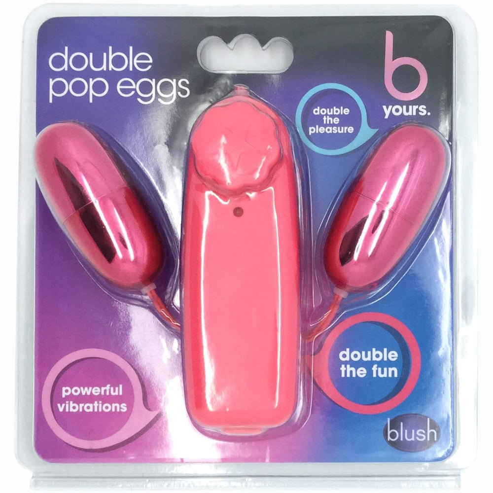 Vibrating bullet set shown in plastic packaging