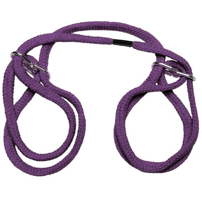 Purple Wrist or Ankle Bondage Rope Cuffs - Bondage