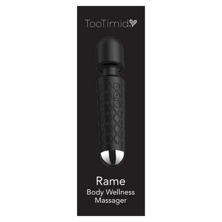 Rame body wellness massager product packaging.