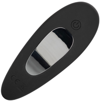 Close-up image of the remote control that controls the vibrating panties! Enhance masturbation or foreplay with these powerful vibrating boxers! With twelve vibrating functions to explore, you will be satisfied all night!