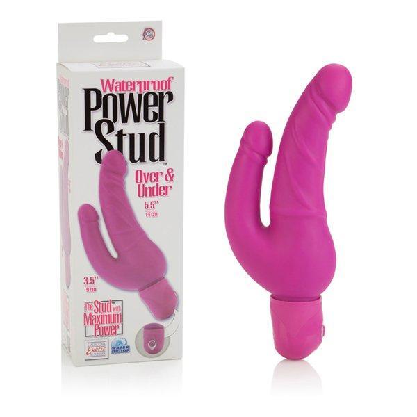 Waterproof Power Stud Over & Under- Pink - Vibrators