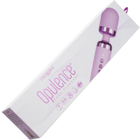 Image of the product packaging of the body wand. It reads: Opulence. Pure Pleasure.
