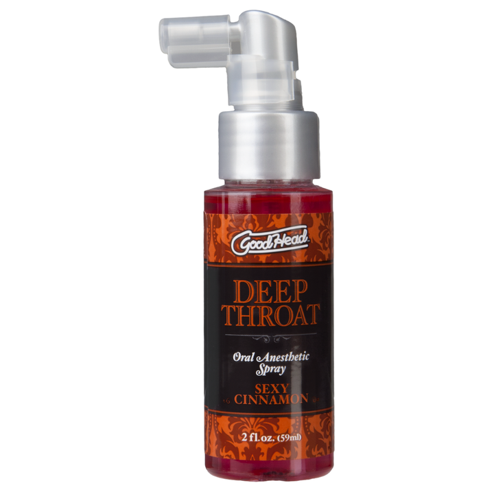 Sexy cinnamon flavored deep throat spray