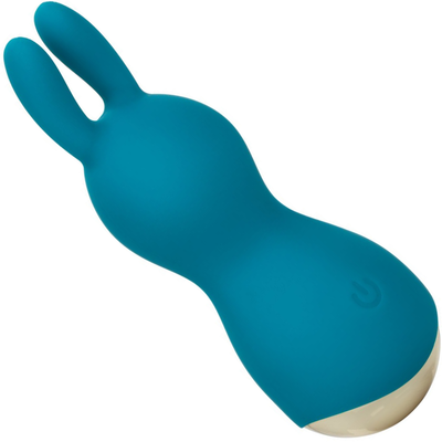 Image of the rabbit shaped bullet! This discreet vibe is perfect for on-the-go pleasure as it is small and can easily fit in your bag! Experience intense clitoral pleasure with this discreet bullet!