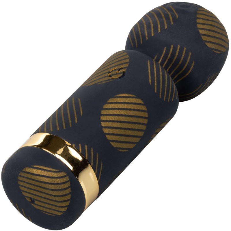 Image of the mini wand massager, close up and from the bottom.
