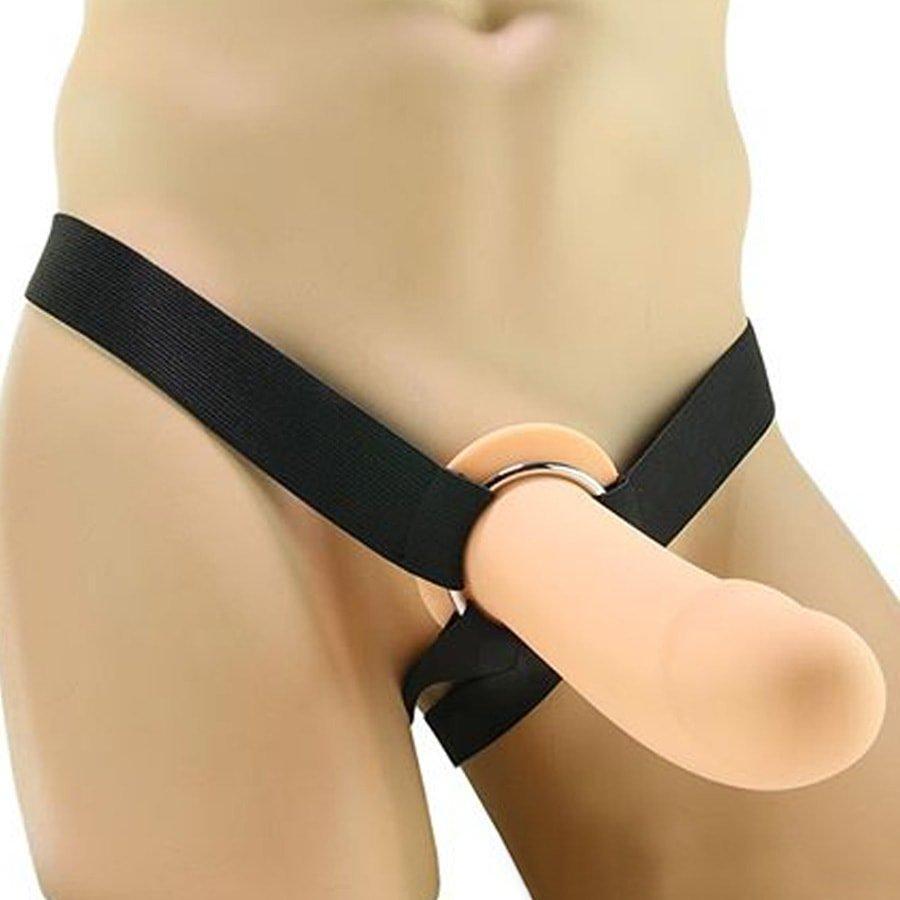 Silicone Hollow Strap-On With Jock Strap - Dildos