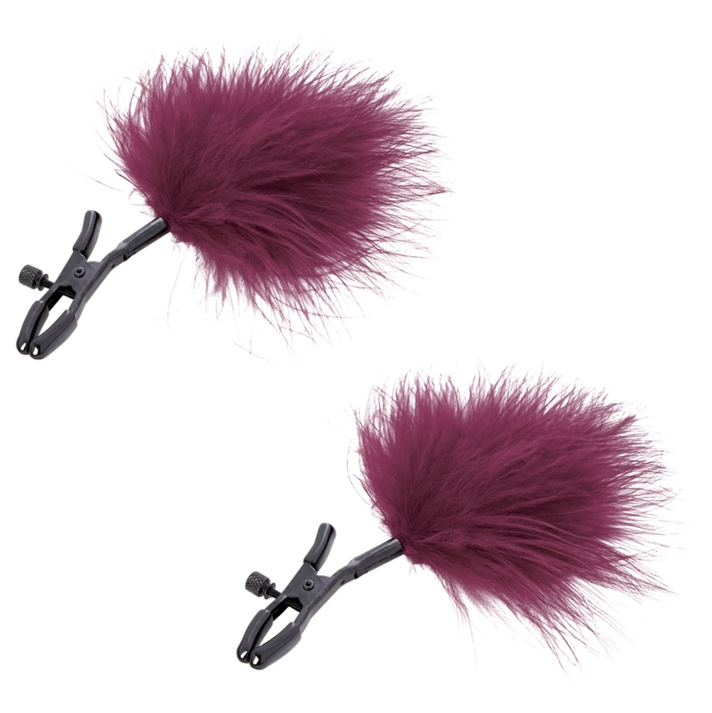 Enchanted Feathered Nipple Clamps - Bondage