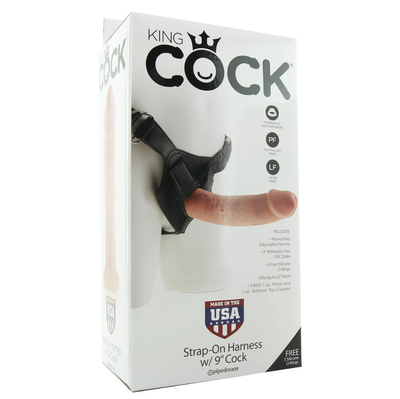King Cock Strap-On Harness w/ 9 Inch Cock Kit - Dildos
