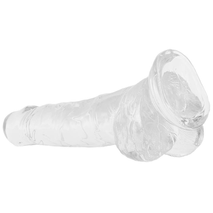 Clear Suction Cup Dildo with Balls - Dildos