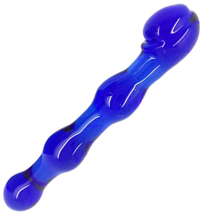 Tanzanite Wavy Glass Gem - Dildos