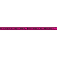 Image displays bachelorette party caution tape stretched out to show text.  Text says, "Caution bachelorette party.""