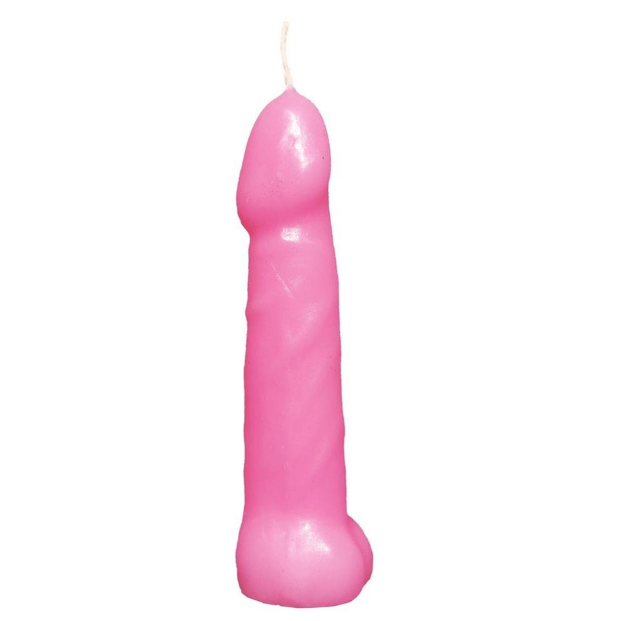 Image displays one party pecker party candle out of packaging.