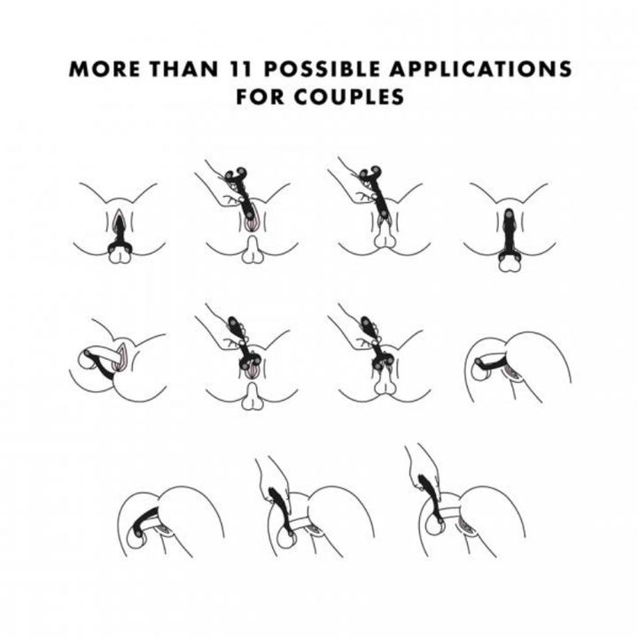 Image displays some possible ways to use this product with a partner. This product can also be used for vagina owning solo masturbation and penis owning solo masturbation,.