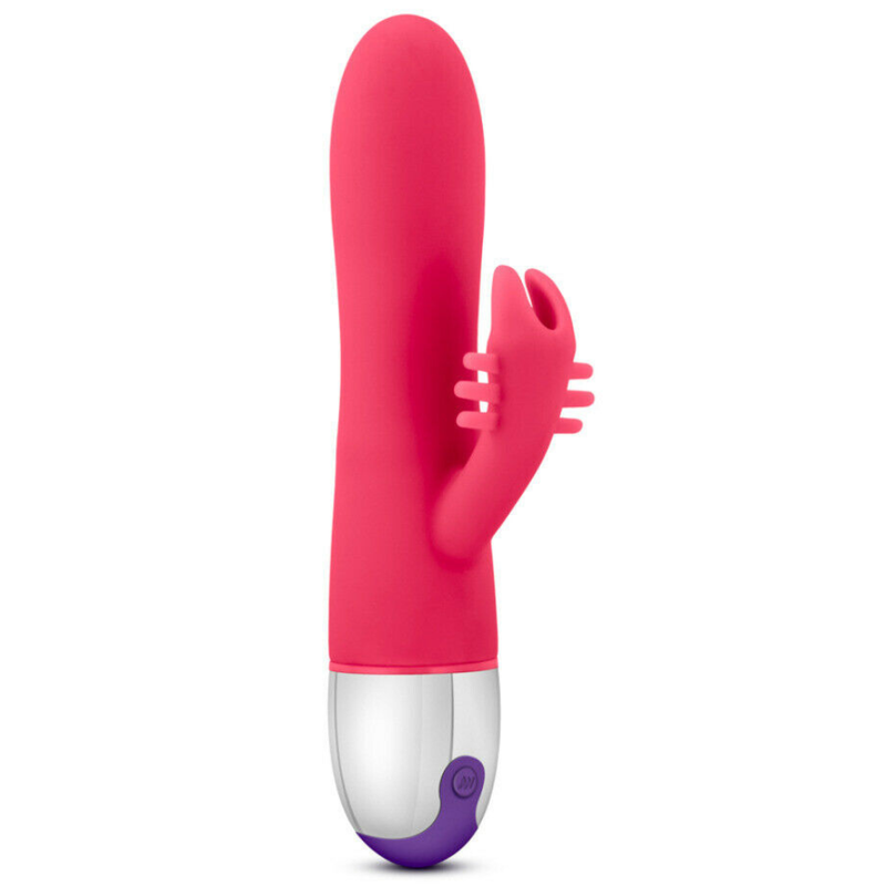 Image of the Aria Brilliant Silicone Rabbit Vibrator. This rabbit vibe has powerful vibrations concentrated in the tip, plus flickering clit-tickling bunny ears.