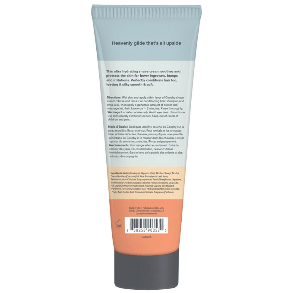 Image displays back side of Gogo Coco Shave Cream.