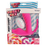 Image displays Sweet Sex Body Candy Silicone Stimulator in packaging.