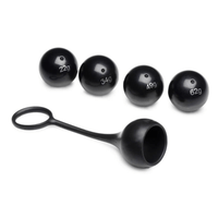 Image displays cock dangler penis strap and 4 weights.