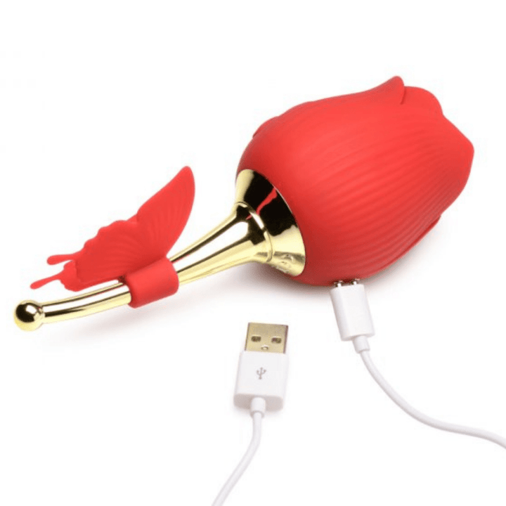 Image displays Bloomgasm Sucking Rose with Butterfly Teaser with the charger plugged in.