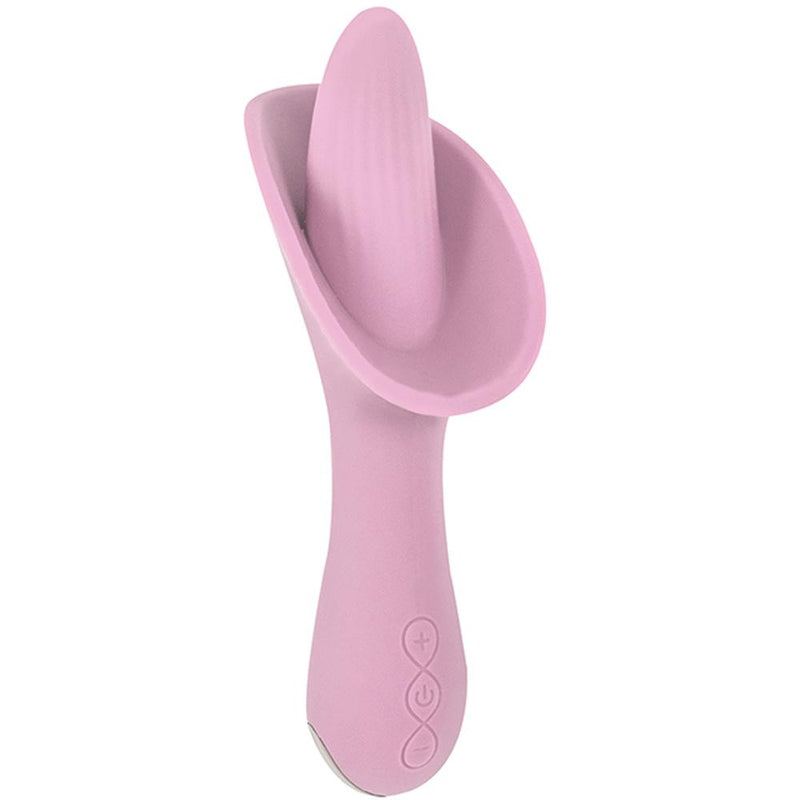 Image of light pink tongue vibrator for women