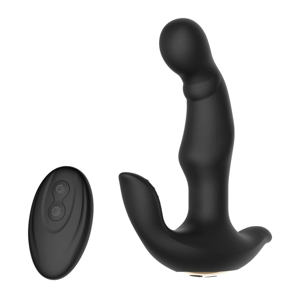 Black Matte Silicone Prostate Massager With Remote