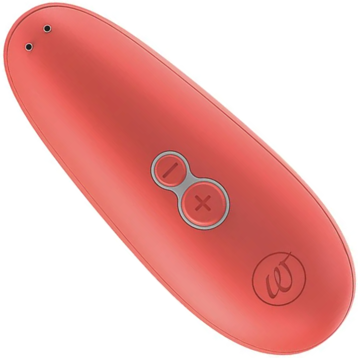 Image of the back of the coral starlet clit stimulator.