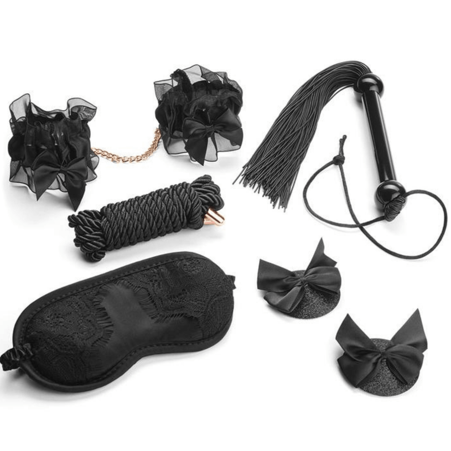 5 Piece Bondage Kit In Black