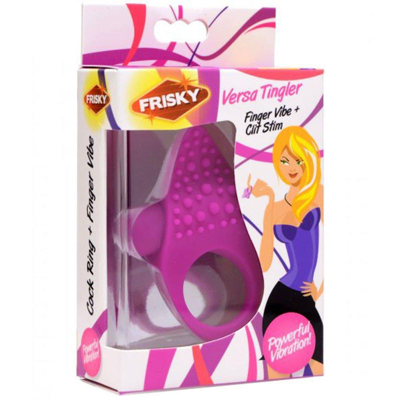 Versa Tingler Cockring/Finger Vibe - Male Sex Toys