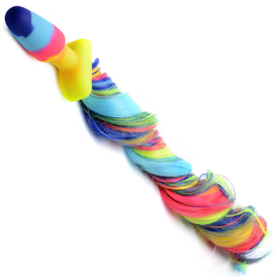 Image of the butt plug with the tail curled. Explore all of the possibilities that this anal toy has to offer! This kinky toy will be sure to drive your partner crazy during roleplay, oral, or sex!
