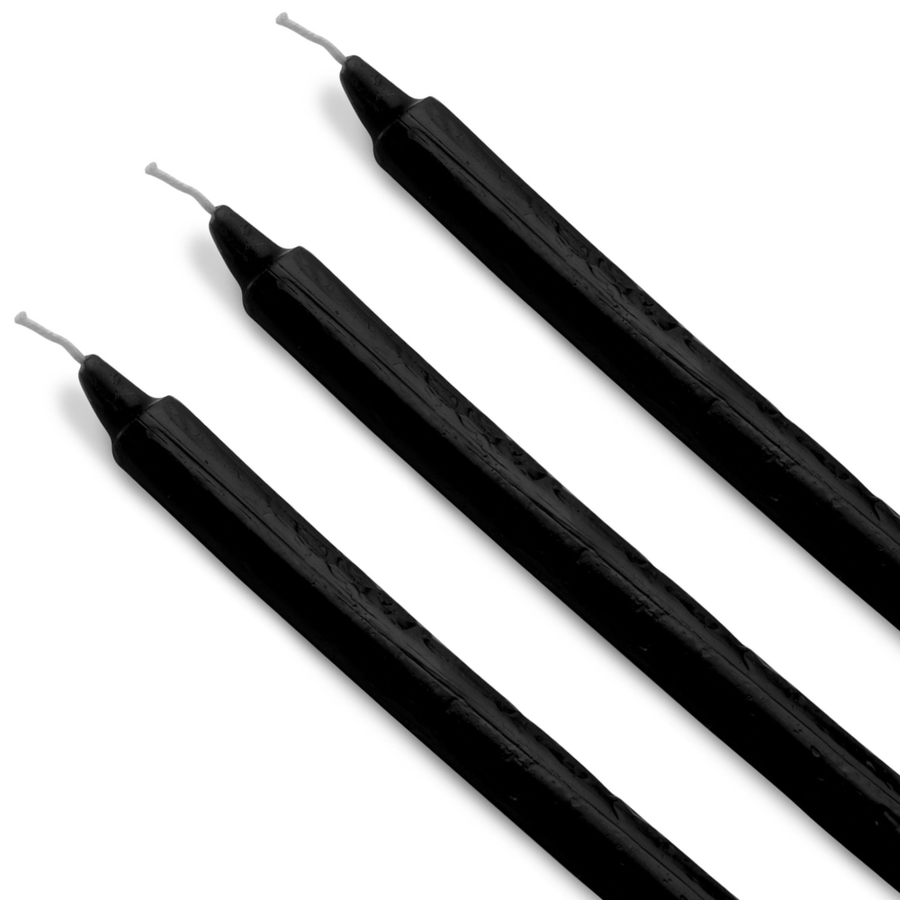 Image of the set of 3 black candles. These candles are perfect to use during roleplay to spice things up and seduce your lover.