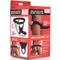Image of the product packaging of the 6 inch Silicone Hollow Strap-On