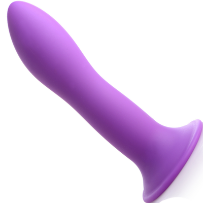 Image of the purple Squeeze-It Bendable Silicone Suction Cup Dildo