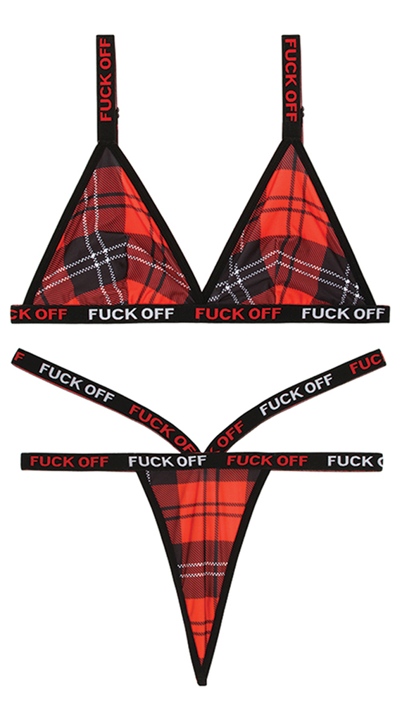 F*ck Off Bralette & Thong Set - Lingerie