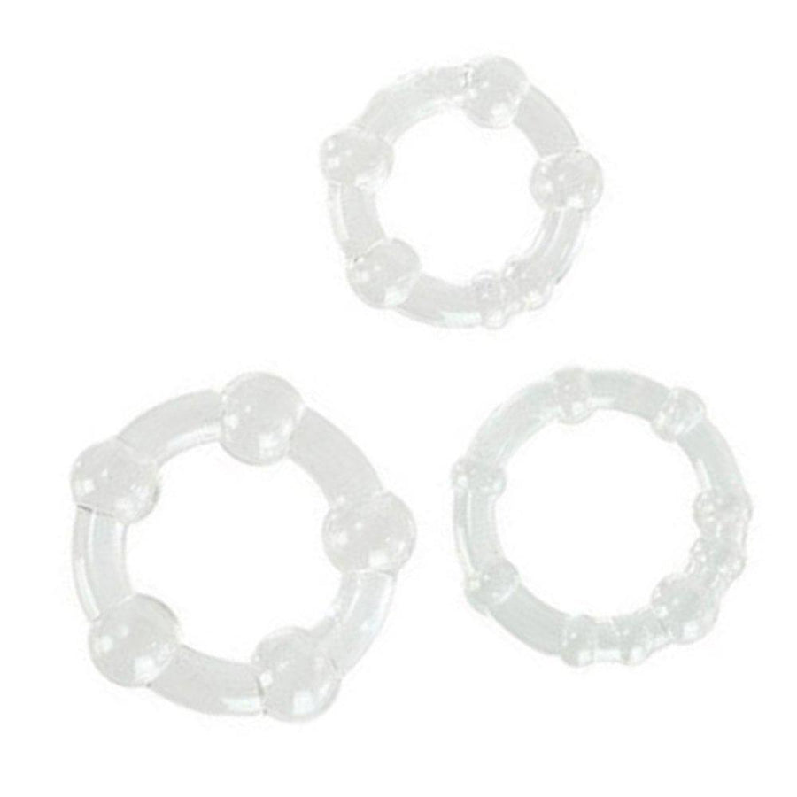 Stay Hard Beaded Cock Ring Set - Male Sex Toys