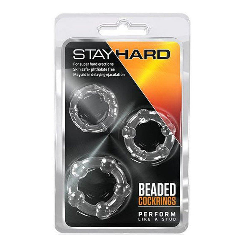 Stay Hard Beaded Cock Ring Set - Male Sex Toys