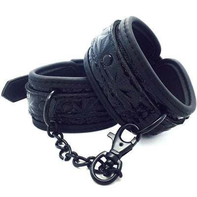 Black Handcuffs With Black Connecting Chain