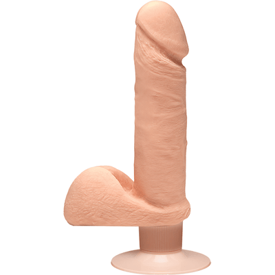 The D Perfect D 7 Inch Vibrating Realistic Dong With Balls - Vibrators