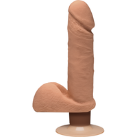 The D Perfect D 7 Inch Vibrating Realistic Dong With Balls - Vibrators
