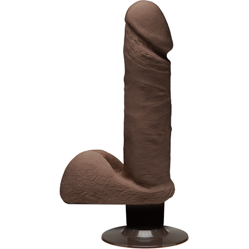 The D Perfect D 7 Inch Vibrating Realistic Dong With Balls - Vibrators