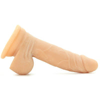 Realistic detailed suction cup dildo with balls