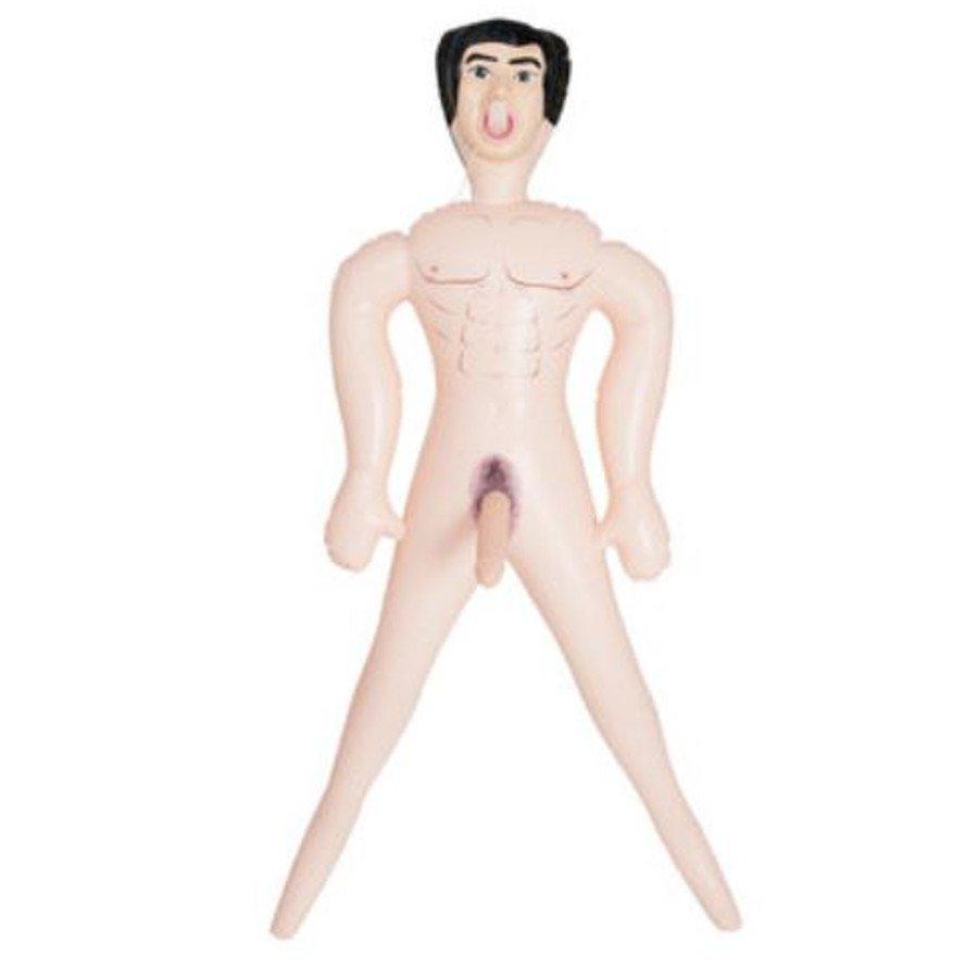 Full size male sex doll with dildo and vibrating tongue
