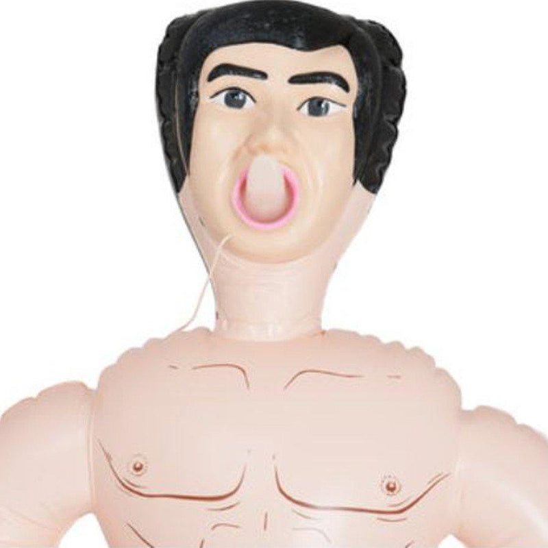 Close up of the inflatable male sex doll&