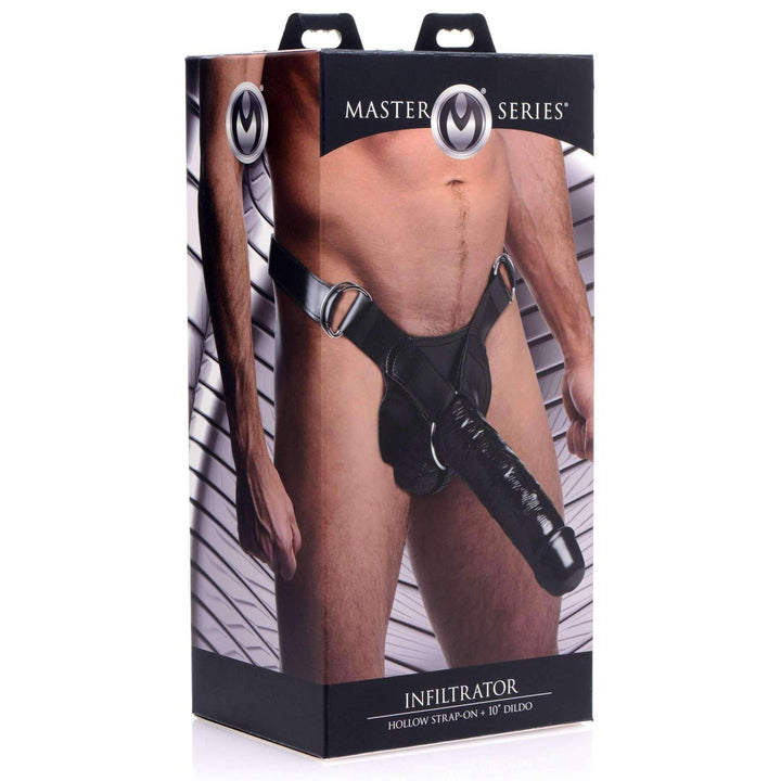Extra-Large Infiltrator 10 Inch Hollow-Strap-on - Male Sex Toys