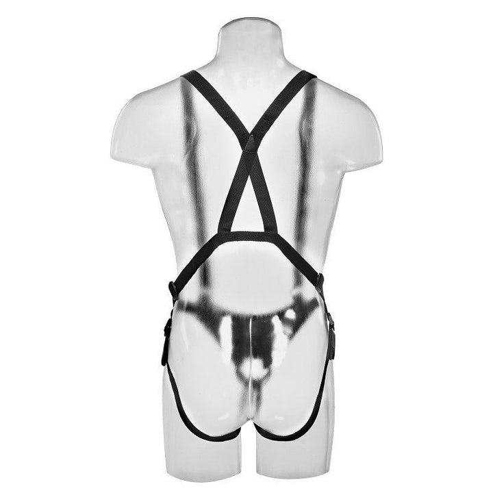 King Cock 11 Inch Hollow Strap-On Suspender System - Male Sex Toys