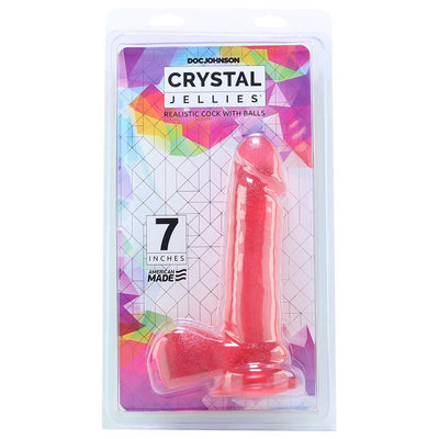 Crystal Jellies Realistic Ballsy Cock - Suction Cup Dildo! - Dildos