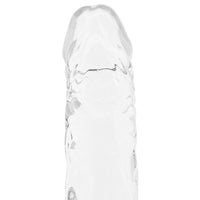 Clear 4 Inch Suction Cup Dildo With Balls - Dildos