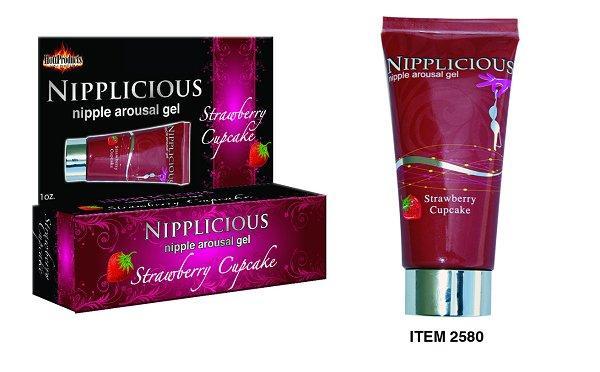 Nipple arousal gel bottle and boxed packaging