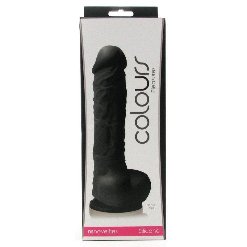 Colours Realistic 5 Inch Black Silicone Dong - Dildos